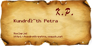 Kundráth Petra névjegykártya