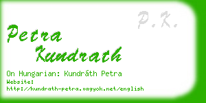 petra kundrath business card